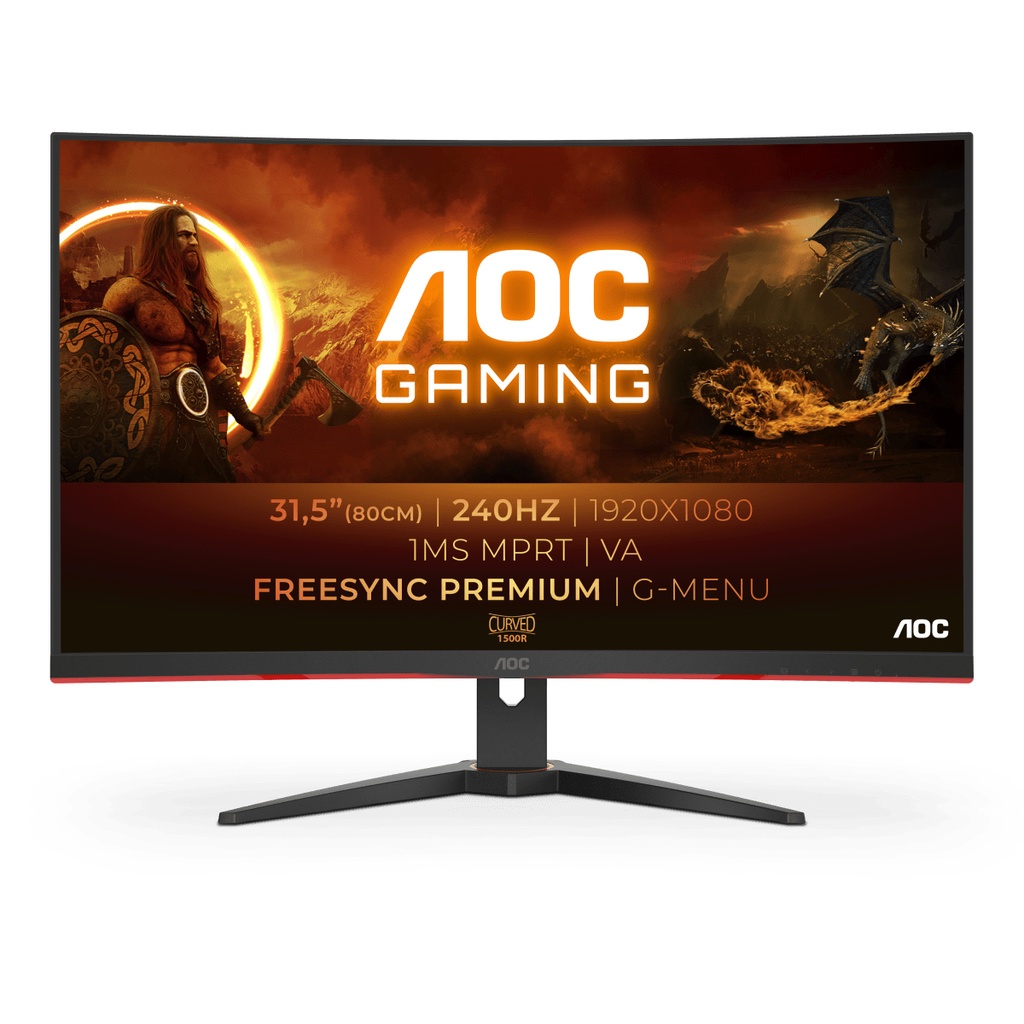 AOC G2 C32G2ZE 80 cm (31.5 inch) 1920 x 1080 pixels Full HD LED 1 ms Black Monitors