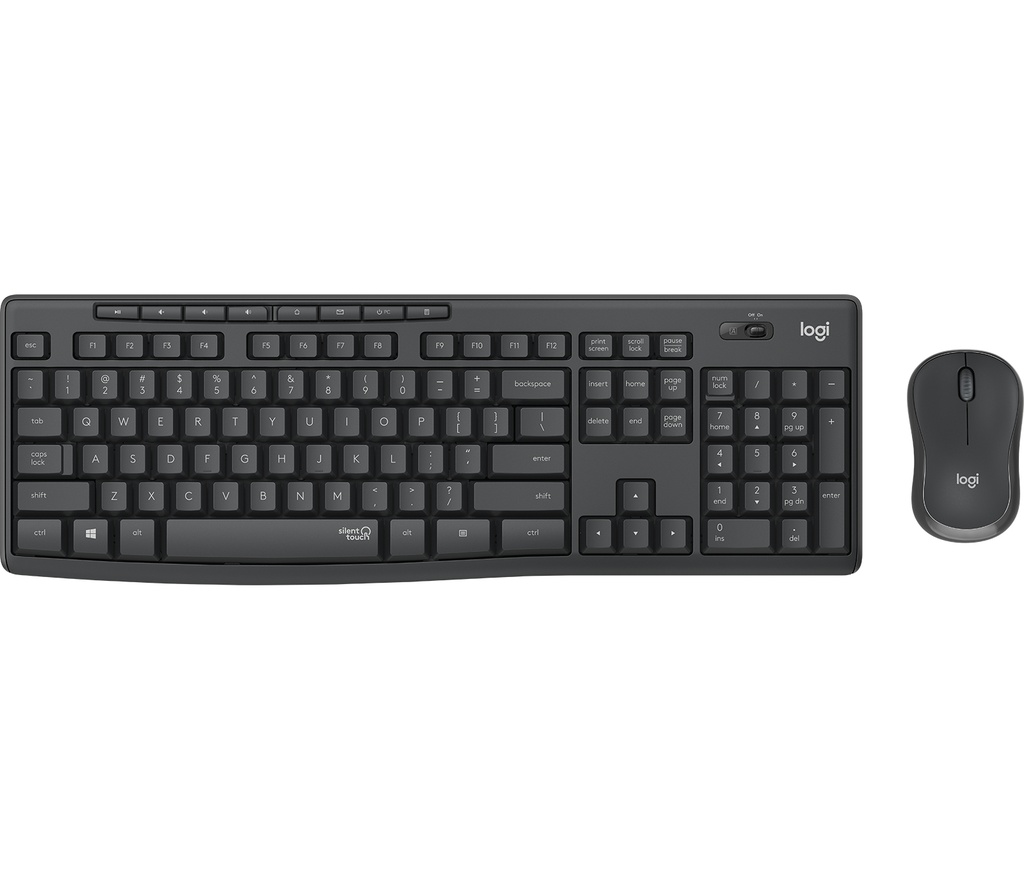 Logitech Full-size (100%) Wired RF Wireless QWERTZ Graphite Mouse included Keyboard Chrome OS Keyboards, Mice & Input Devices 920-009794