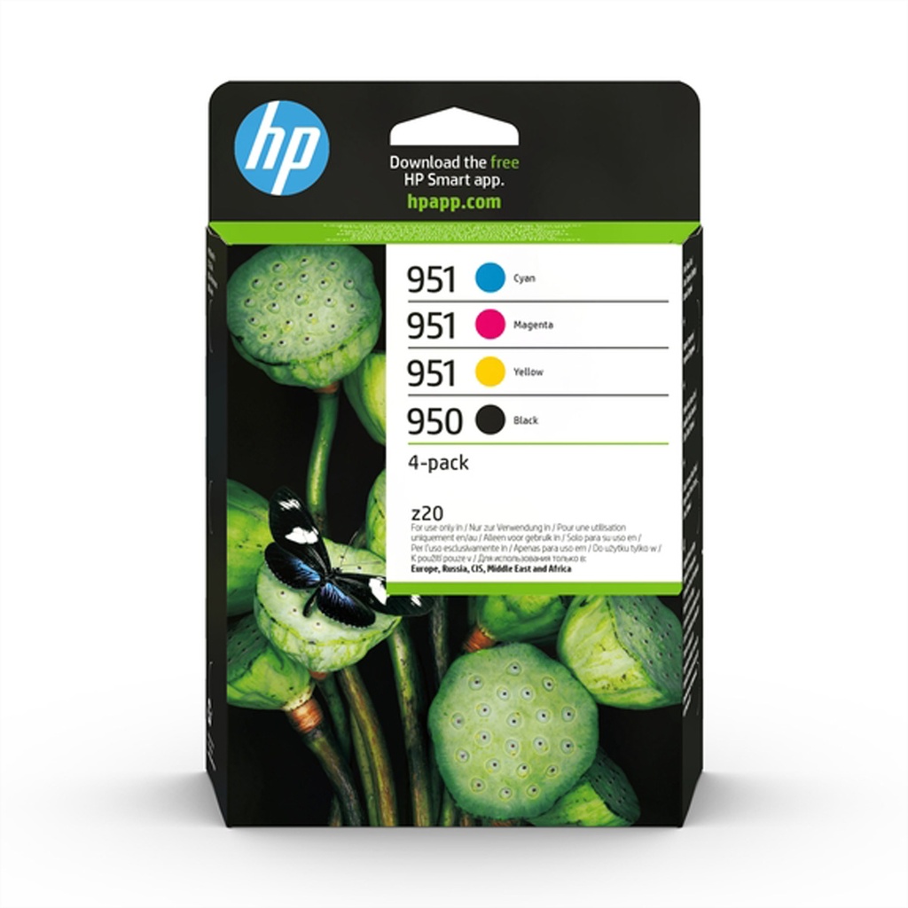 [9085311000] HP 950/951 Original Pigment-based ink Black Cyan Magenta Yellow Combo Cartridges 6ZC65AE