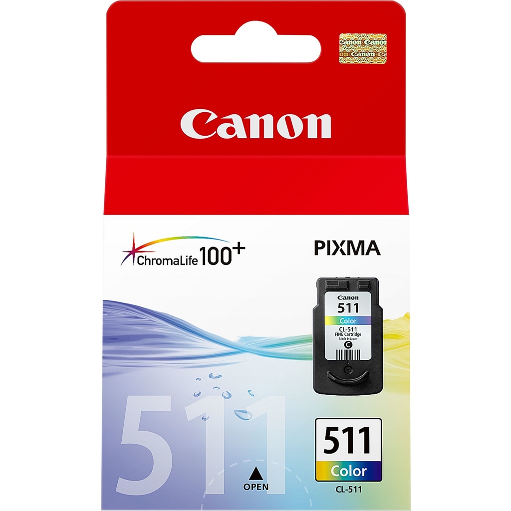 [927533000] Canon CL-511 C/M/Y Colour Ink Cartridge Cyan Magenta Yellow Pigment-based Original Cartridges 2972B001