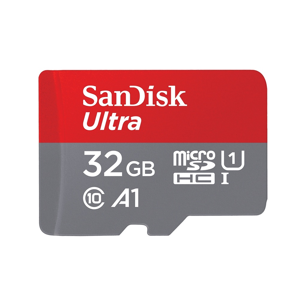 SanDisk Ultra 32 GB MicroSDHC Class 10 120 MB/s Class 1 (U1) gray Red Flash Memory