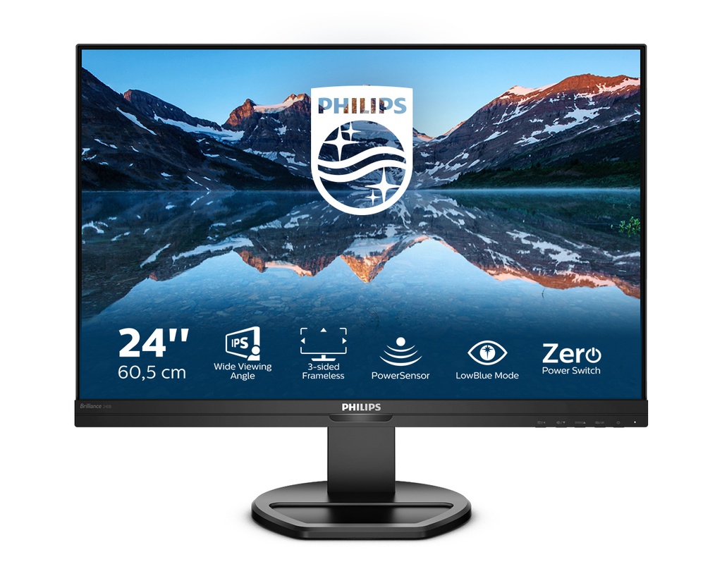 Philips B Line 240B9/00 61.2 cm (24.1 inch) 1920 x 1200 pixels WUXGA LED 4 ms Black Flat Screens