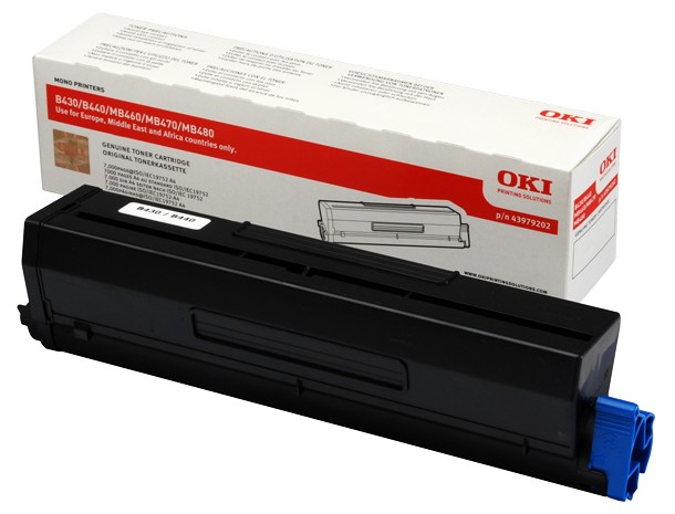 [975605000] OKI Original Toner Black 7 43979202 Original Toner Cartridge Toner Cartridges