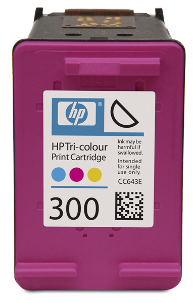 HP 300 Tri-colour Ink Cartridge Cyan Magenta Yellow Pigment-based ink