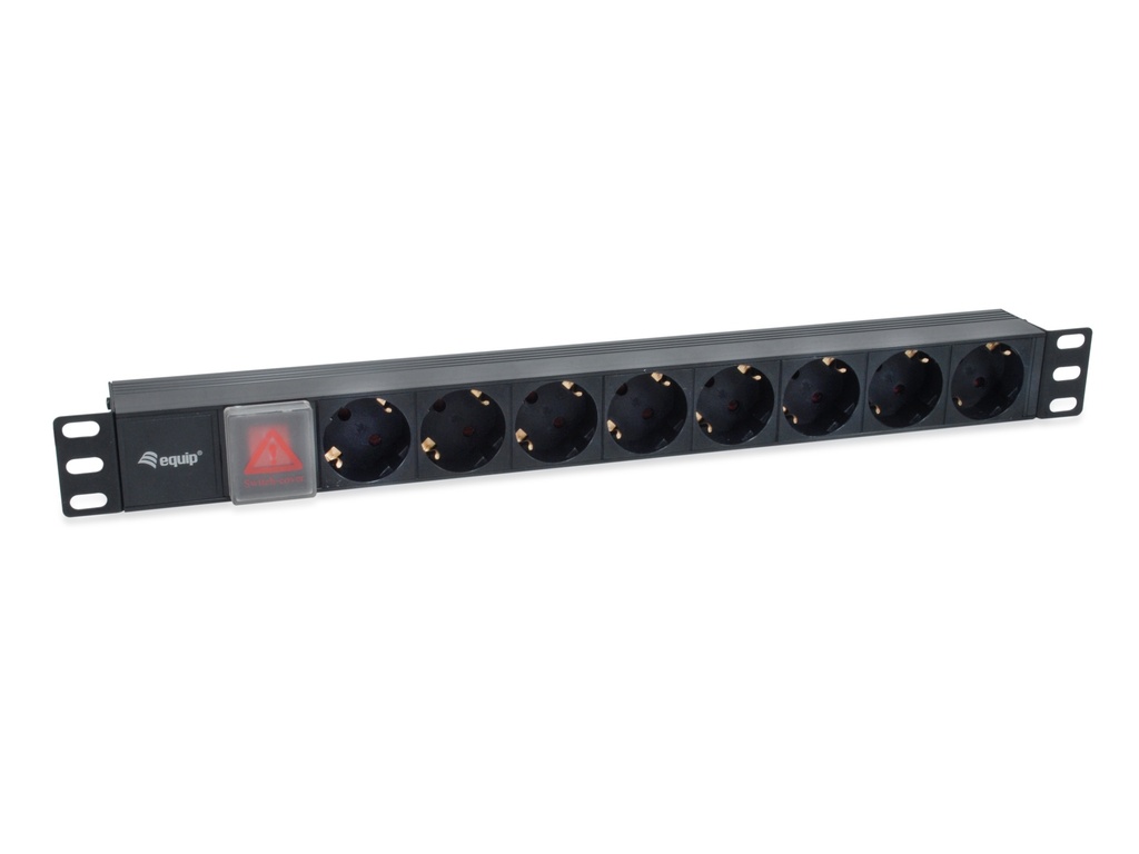 [9794116000] Equip 19 inch Steckdosenleiste 8xSchuko+Switch->St.IEC320-C14 Power Strip 1.8 m Power Accessories