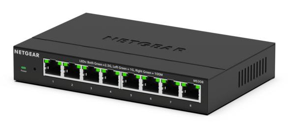 Netgear MS308 Multi-Gigabit Unmanaged 2.5G Switch Switch 1 GBps Network Equipment