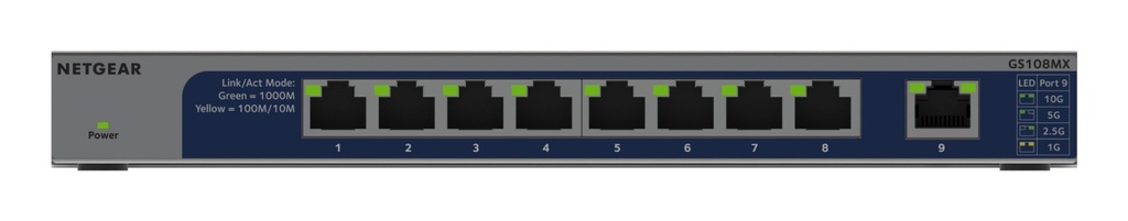Netgear GS108MX Unmanaged Switch 8 x Switch Copper Wire Network Equipment
