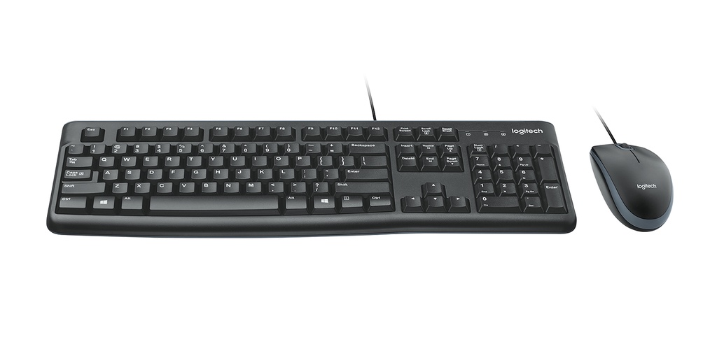 [3365556000] Logitech MK120 Standard Wired USB QWERTY Black Mouse included Keyboards, Mice & Input Devices