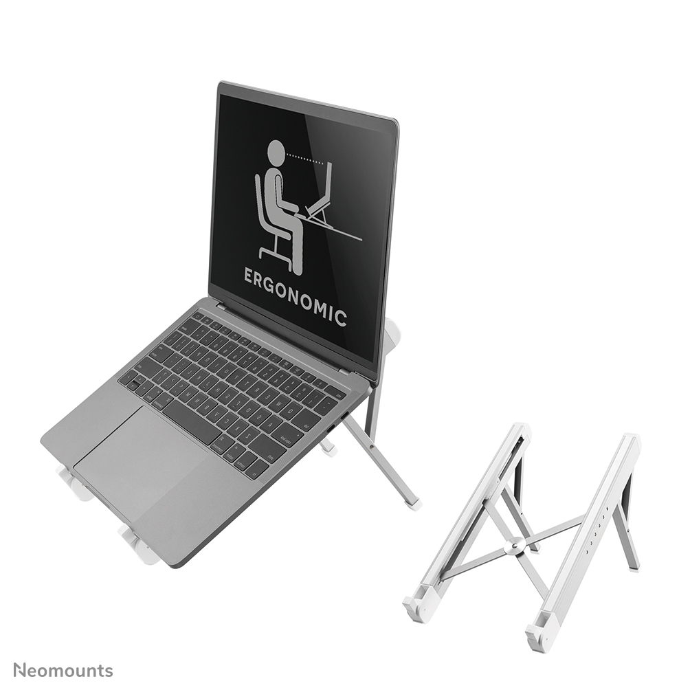 [9287921000] Neomounts NSLS010 Laptop stand 11-17 inch foldable compact universal Laptop stand Silver aluminum 27.9 cm (11 inch) 43.2 cm (17 inch) 279.4 431.8 mm (11 17 inch Laptop Accessories