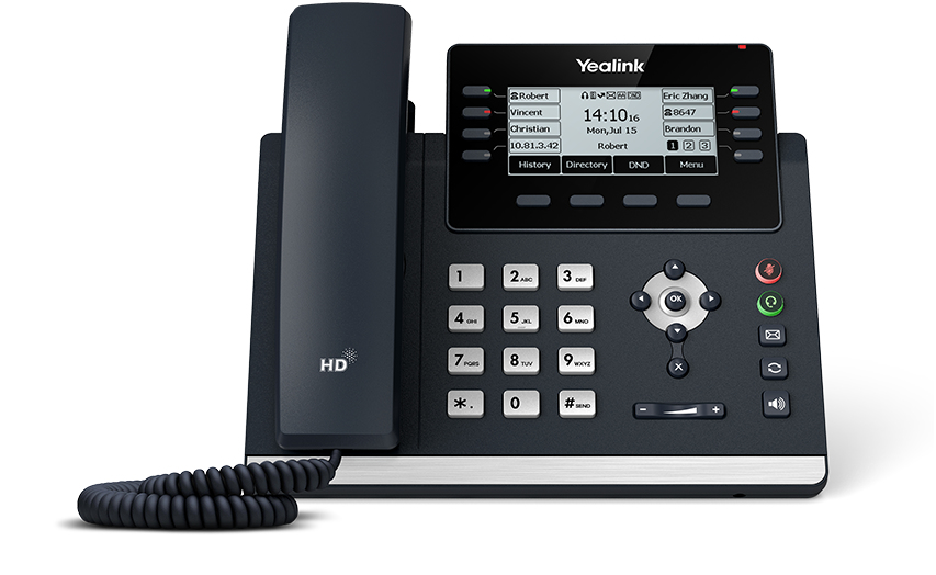 Yealink IP Phone gray Wired handset Desk/Wall In-band Out-of band Voip Phones SIP-T43U