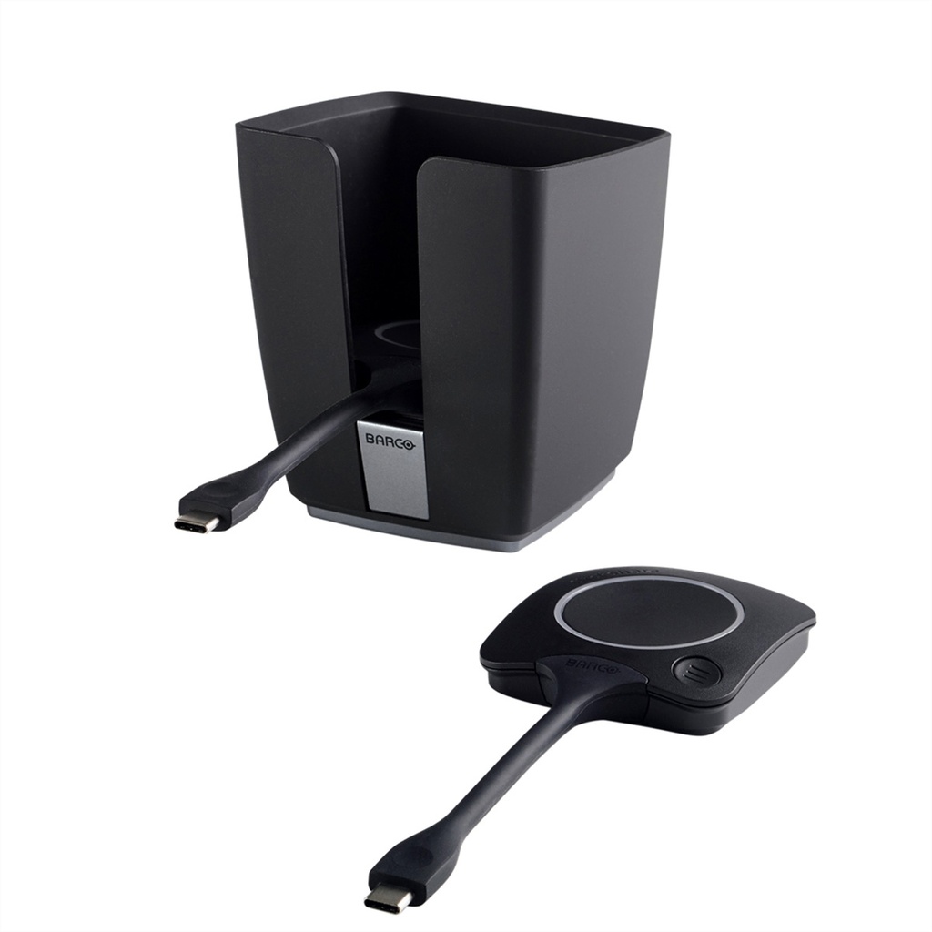 BARCO Tray 2 x USB-C buttons Black Desk Wired Network Accessories