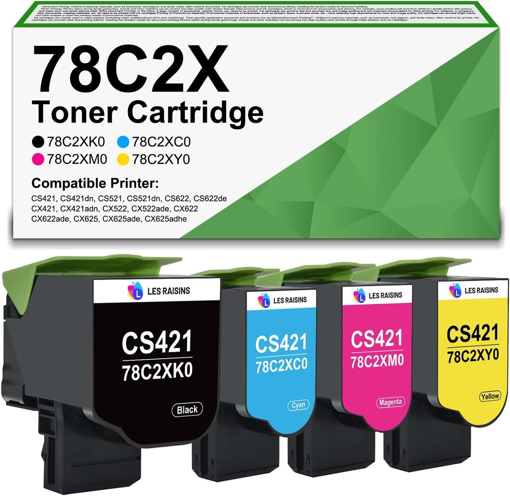 [6576535000] Lexmark Toner 78C2XK0 Black Original Refill Toner Cartridges