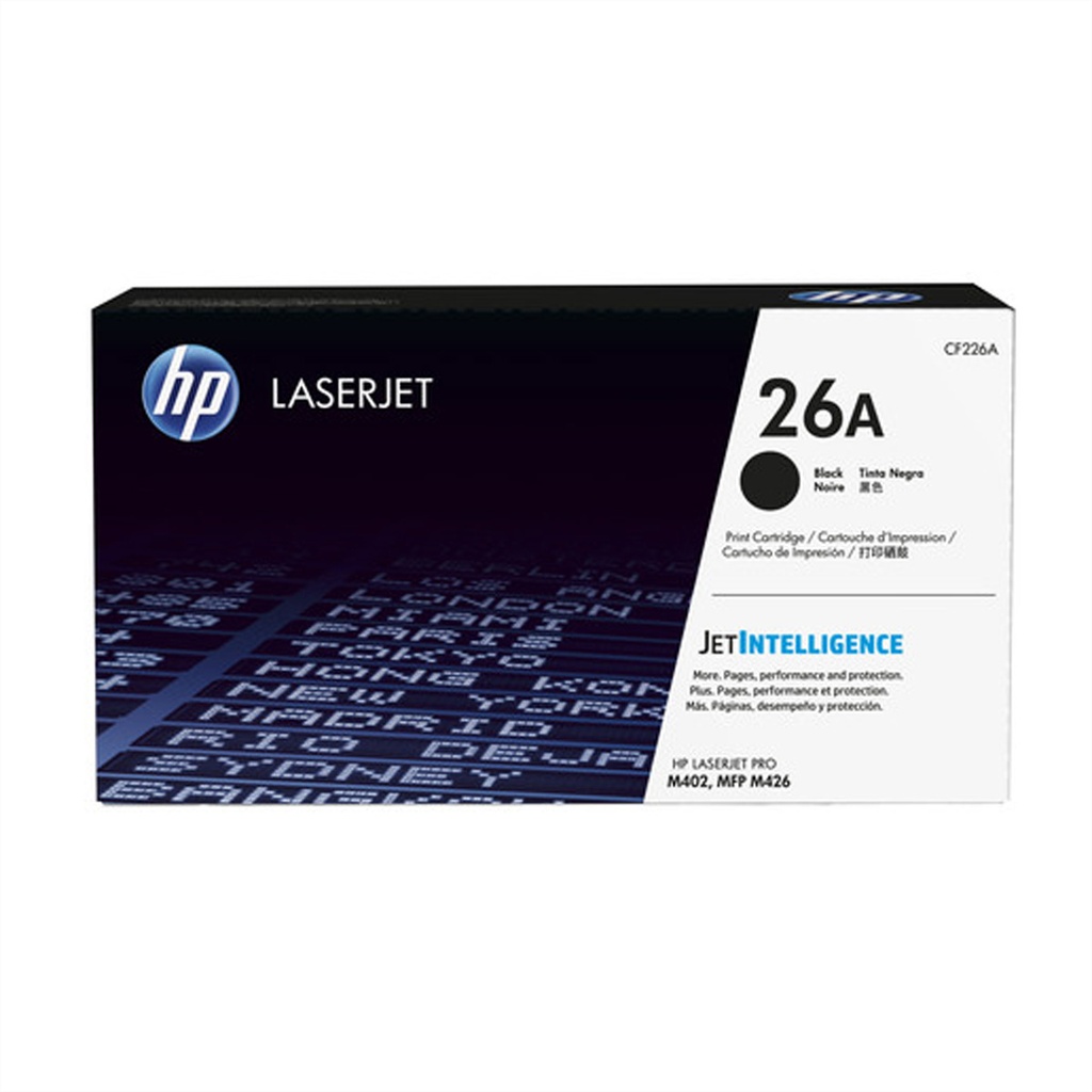 [4008223000] HP 26 A Black Original LaserJet Toner Cartridge 3100 pages Black 1 PC(s Toner Cartridges