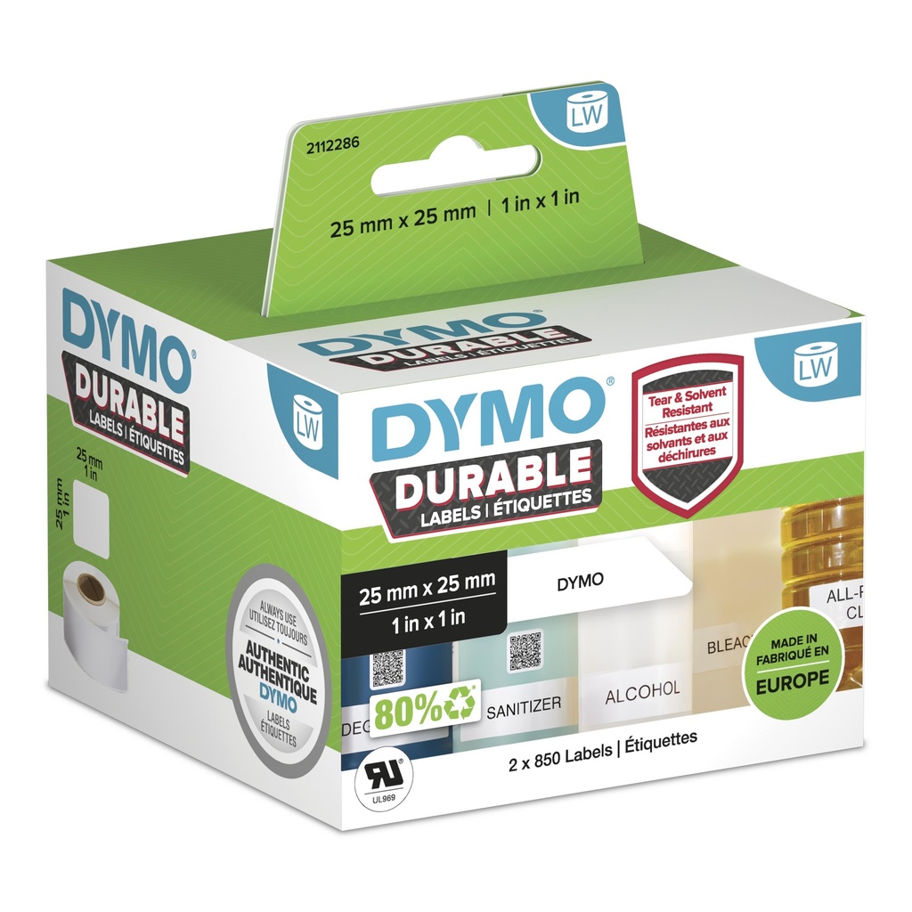 [9449988000] Dymo labels Kunststoff white 2 Rollen a 850 labels Printer Media