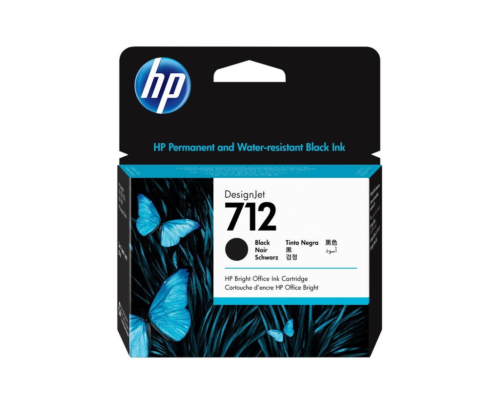 [9080080000] HP 712 Black DesignJet Original Ink Cartridge Ink Cartridges