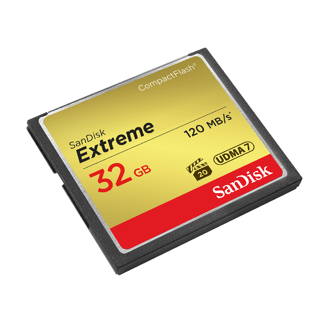 [3478025000] SanDisk 32 GB Extreme 32 GB CompactFlash 120 MB/s 85 MB/s Black Gold Red Flash Memory