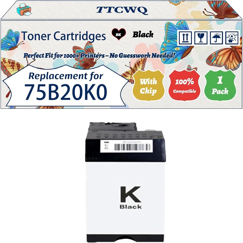 [5524499000] Lexmark Toner 75B20K0 Black Original Refill Toner Cartridges
