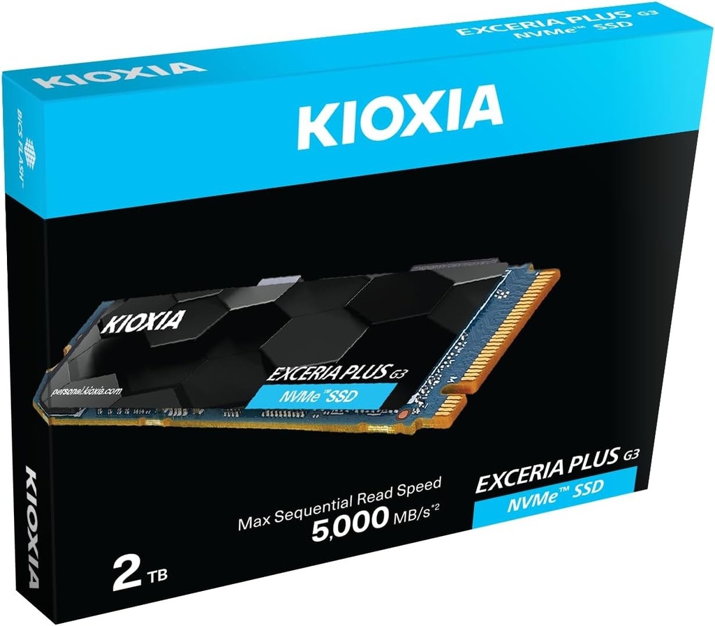 [17109539000] Kioxia Exceria Plus G3 2 TB M.2 5000 MB/s 64 Gbit/s 1,770 GB - 2,458 SSD SSDs LSD10Z002TG8