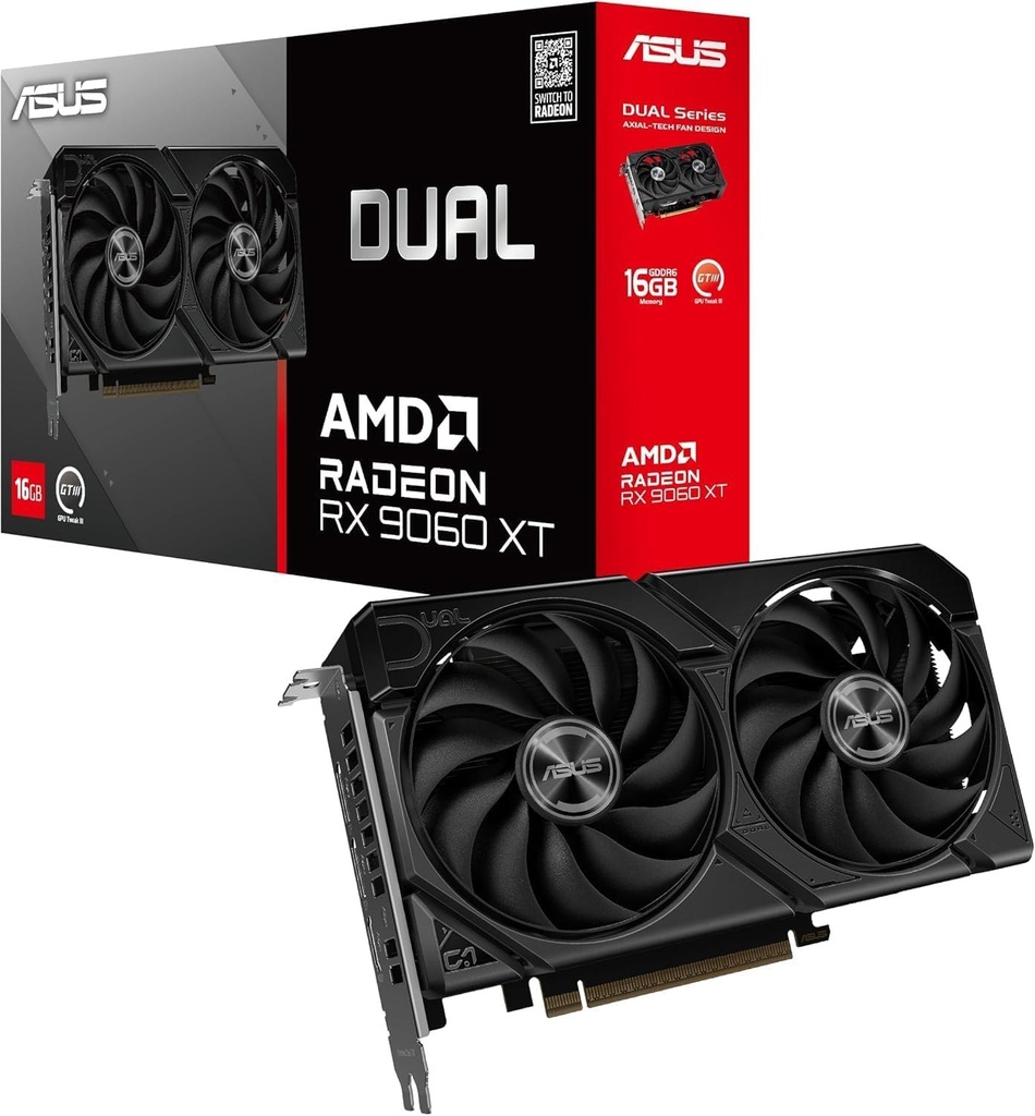 [21208205000] ASUS Dual Radeon Rx 9060 Xt Rx9060Xt 16G DDR6 Graphics 16 GB Cards 90YV0LG2-M0NA00