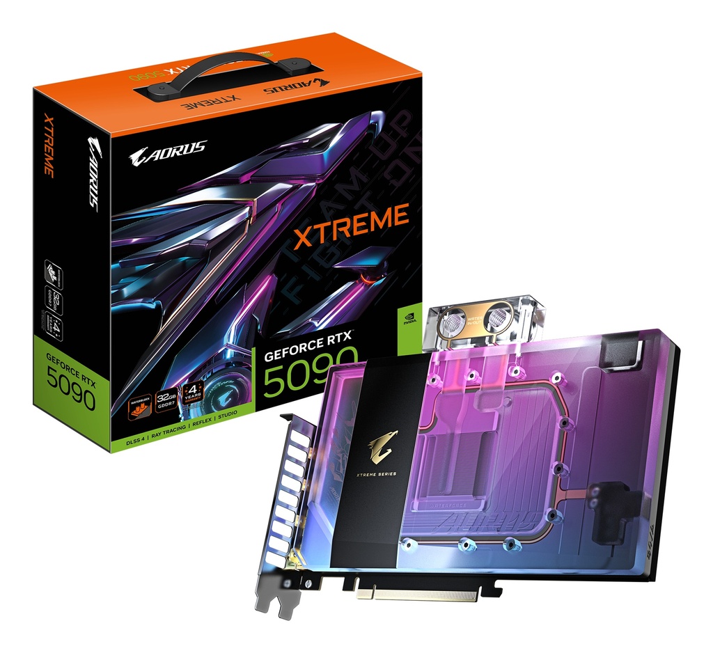 Gigabyte Aorus GeForce RTX 5090 Xtreme Waterforce Wb Graphics card PCI-Express Graphics Cards