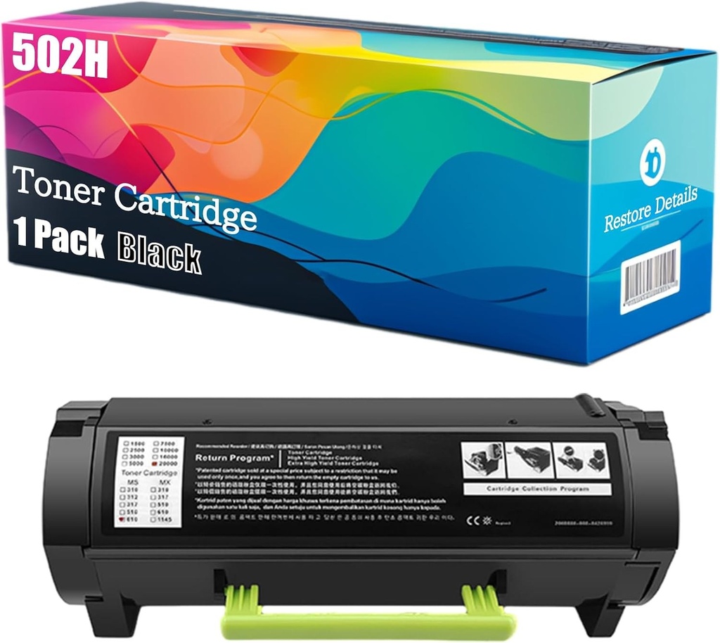 Lexmark Toner 502HE Black Kapazität 5 50F2H0E Original Toner Cartridge Toner Cartridges