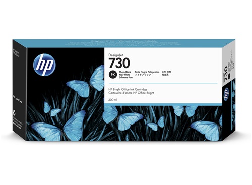 HP 730 300-ml Photo Black DesignJet Ink Cartridge HP DesignJet T1700 Printer series Thermal inkjet Black P2V73A Business Singapore Ink Cartridges
