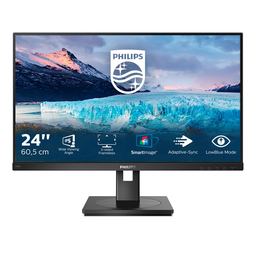 [8902690000] Philips S Line 242S1AE/00 23.8-inch (23.8 inch) 1920 x 1080 pixels Full HD LED 4 ms Black Monitors