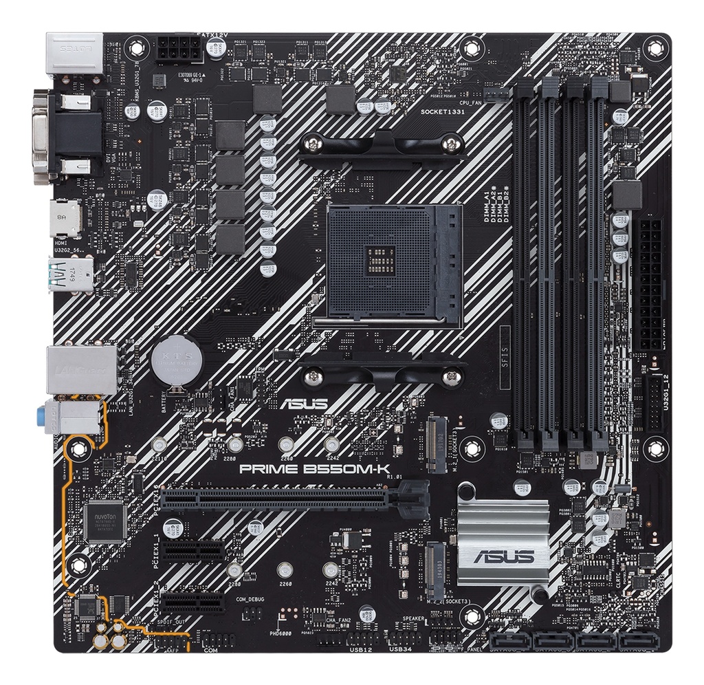 [8925482000] ASUS PRIME B550M-K, AMD, Socket AM4, AMD Ryzen 3000 Series, DDR 4-SDRAM, 128 GB, DIMM Motherboard AMD Socket AM4 (Ryzen Motherboards