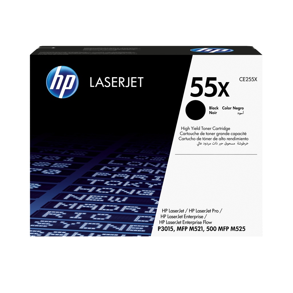 HP 55X High Yield Black Original LaserJet Toner Cartridge 12500 pages Black 1 PC(s Toner Cartridges