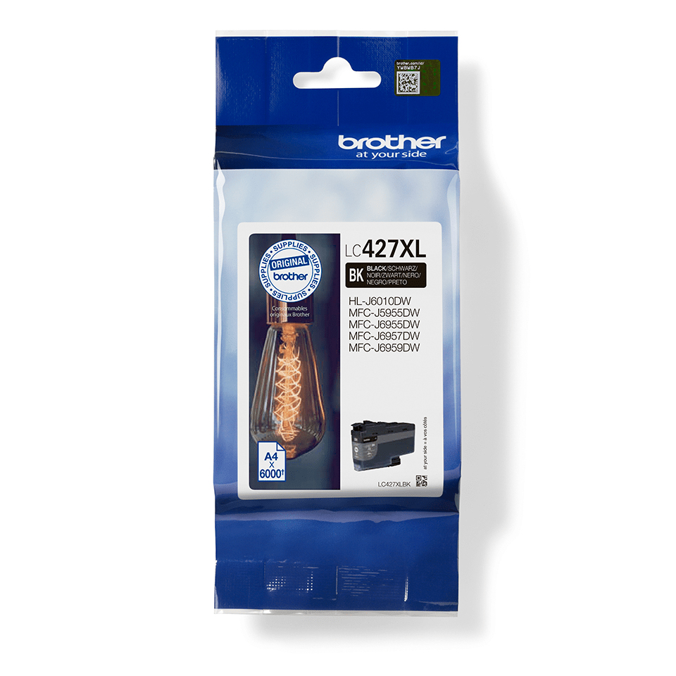 [12286408000] Brother LC427XLBK Black 1 PC(s) 6000 pages Single pack Ink Cartridges