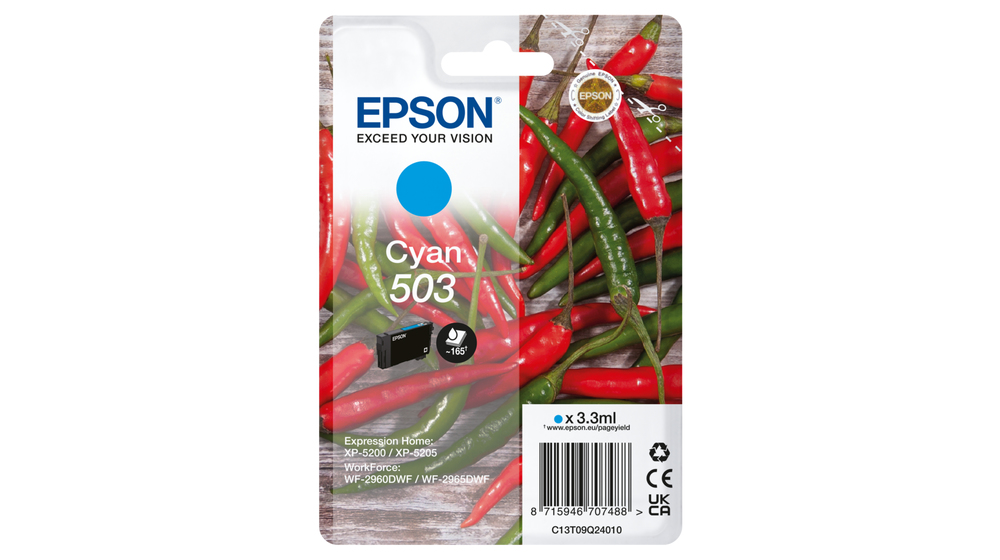 Epson ink C13T09Q24010 503 Cyan Original Ink Cartridge Ink Cartridges