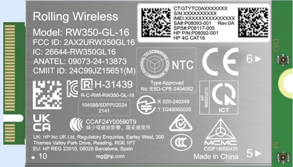 HP Drahtloses Mobilfunkmodem 4G LTE Advanced Network Accessories