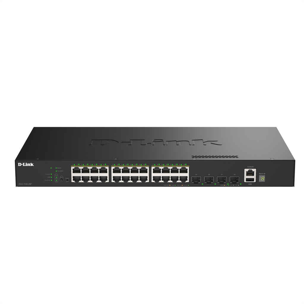 D-Link Switch DGS 1530 28P E DGS153028P DGS 1530 28P/E Switch Fiber Optic Network Equipment