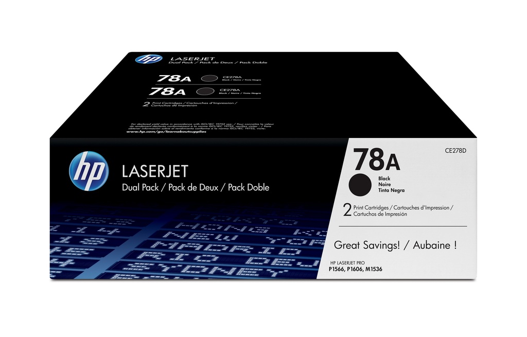 HP 78 A 2-pack Black Original LaserJet 4200 pages Black 2 PC(s Toner Cartridges