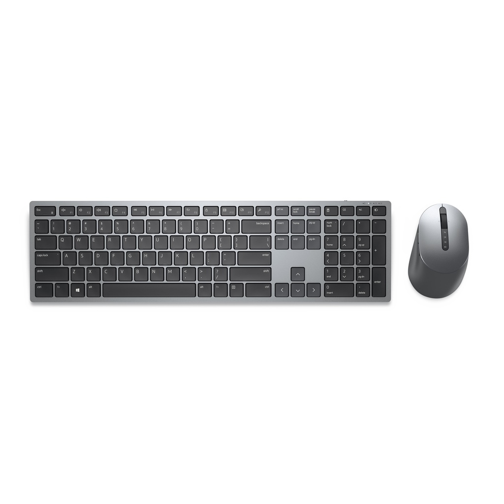 Dell Pro Plus Keyboard and Mouse KM7321W German (QWERTZ) Full-size (100%) Wireless RF Wireless + Bluetooth QWERTZ gray Titanium Mouse included Keyboards, Mice & Input Devices
