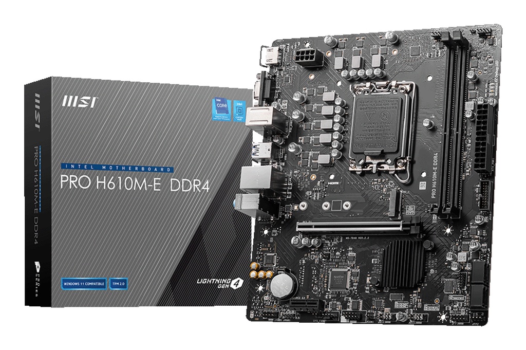 [14293068000] MSI PRO H610M-E DDR 4 Intel LGA 1700 Intel Core i9 DDR 4-SDRAM 64 GB Motherboards