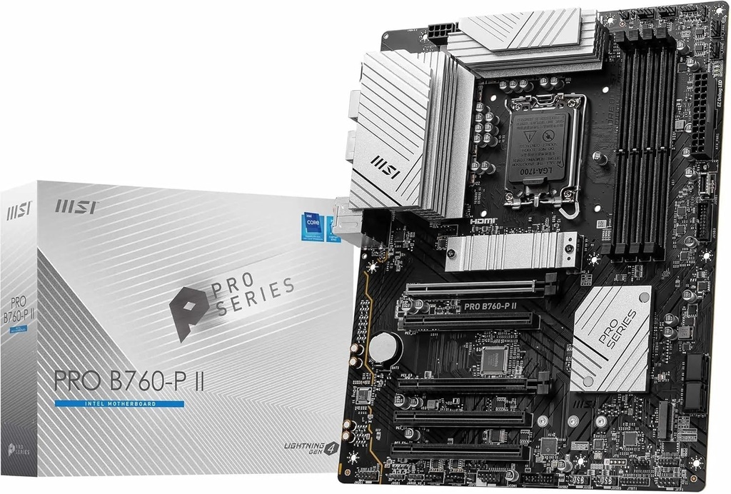 [18565242000] MSI PRO B760-P II Motherboard ATX LGA 1700 Socket B760 chipset USB 3.2... Intel Socket 1700 (Core i Motherboards