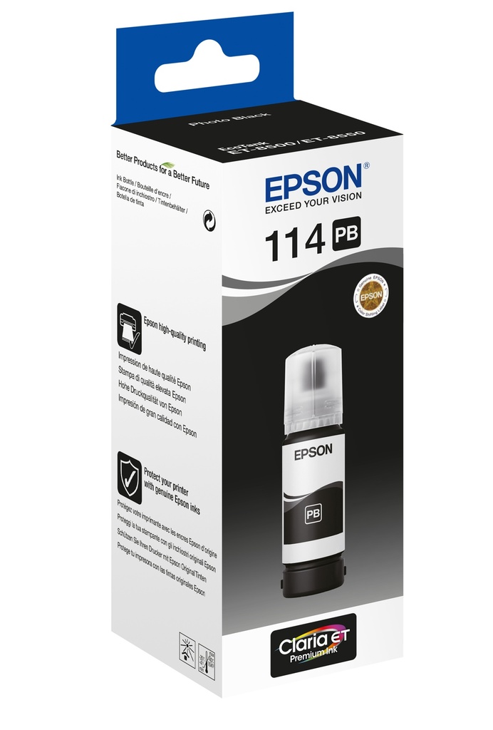Epson EcoTank Photo Black T 114 Original Ink Cartridge Ink Cartridges