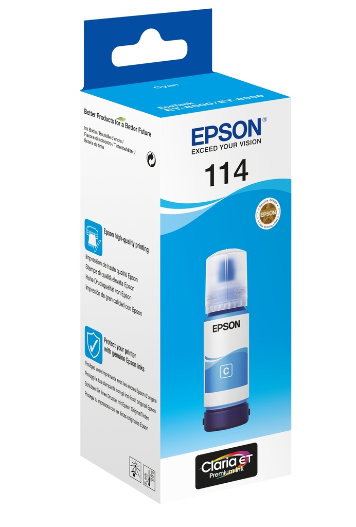 Epson 114 EcoTank Cyan C13T07B240 Original Ink Cartridge Ink Cartridges
