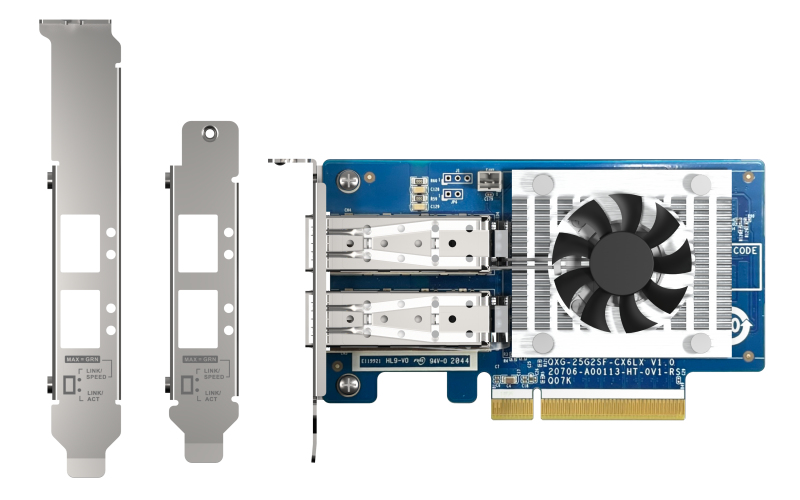 [10232702000] QNAP QXG 25G2SF CX6 Internal Wired PCI Express Fiber 25000 Mbit/s Interface Cards