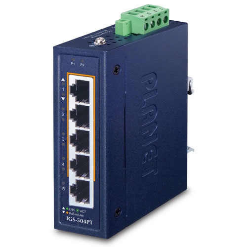 Planet IP30 Compact size/1000T 802.3at PoE+ Switch Copper Wire Network Equipment