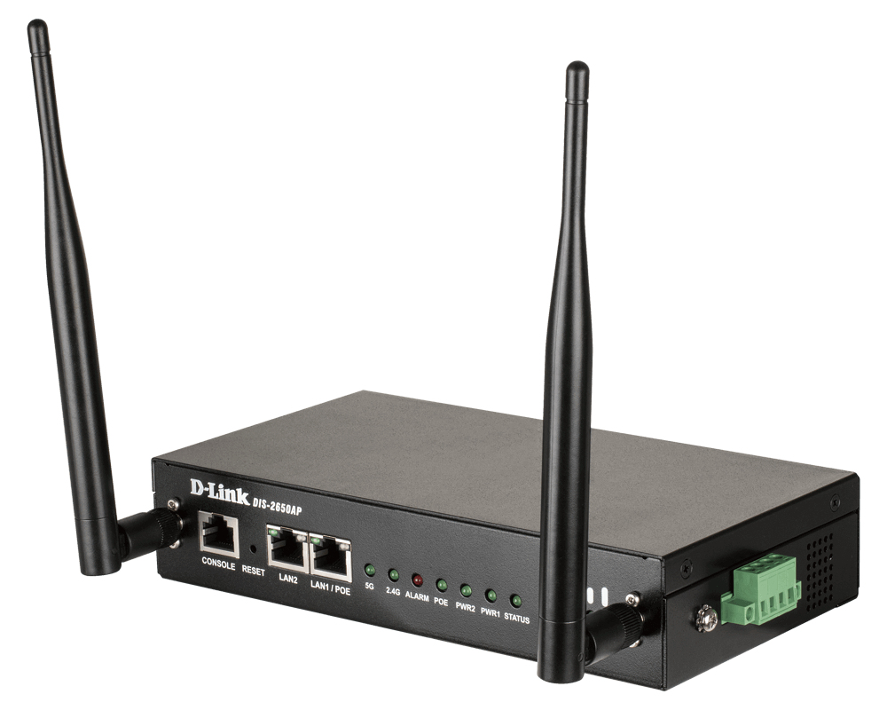 D-Link Wireless AC1200 Wave2 Dual-Band Industrial Access Point 2.4 GHz 5 GHz 1200 Mbit/s 64-bit WEP 128-bit WEP SSID SSL/TLS WPA WPA2 10,100,1000 Mbit/s Network Equipment