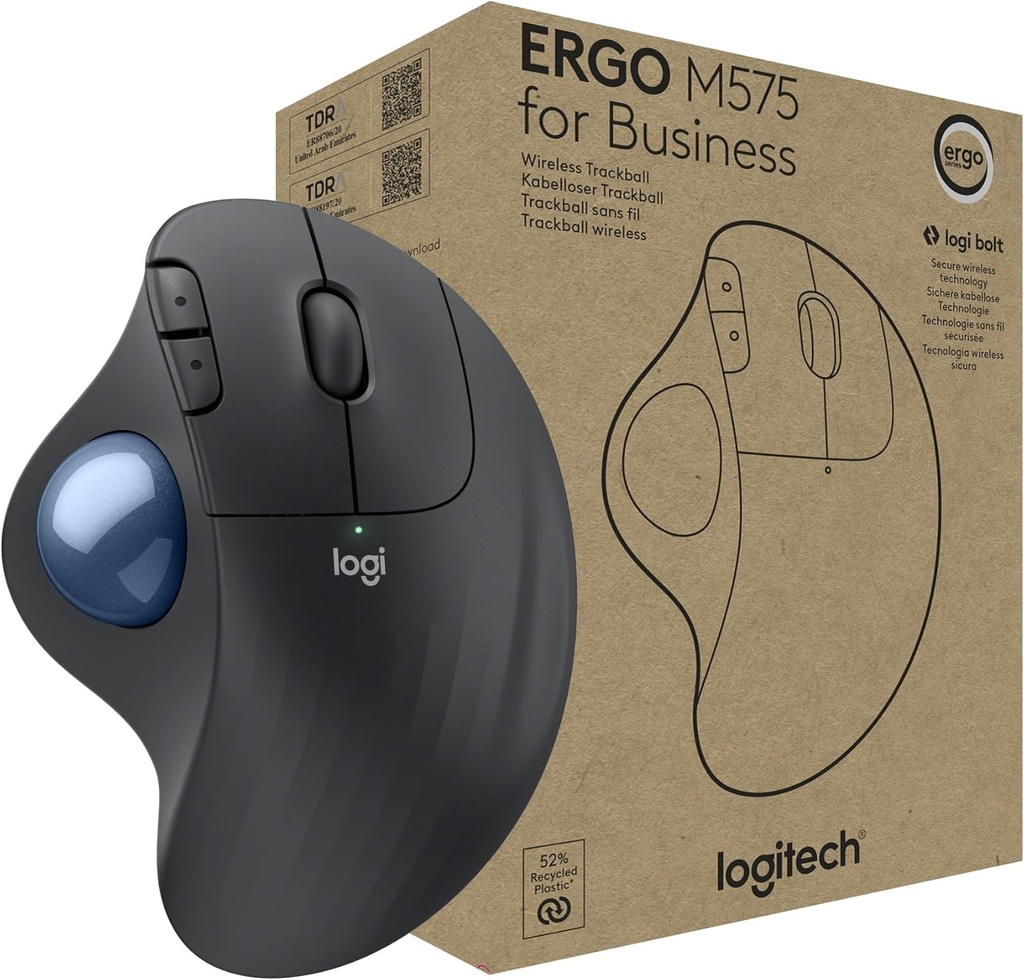 [11838865000] Logitech Ergo M575 for Business Mouse 2000 dpi Keyboards, Mice & Input Devices