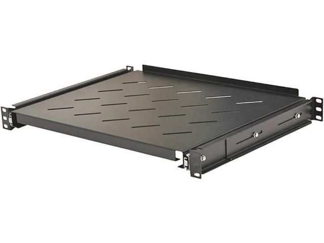 [12489310000] Extralink Shelf 1U 350mm Black 19 inch for wall cabinets Rack shelf Steel Black Rack Accessories