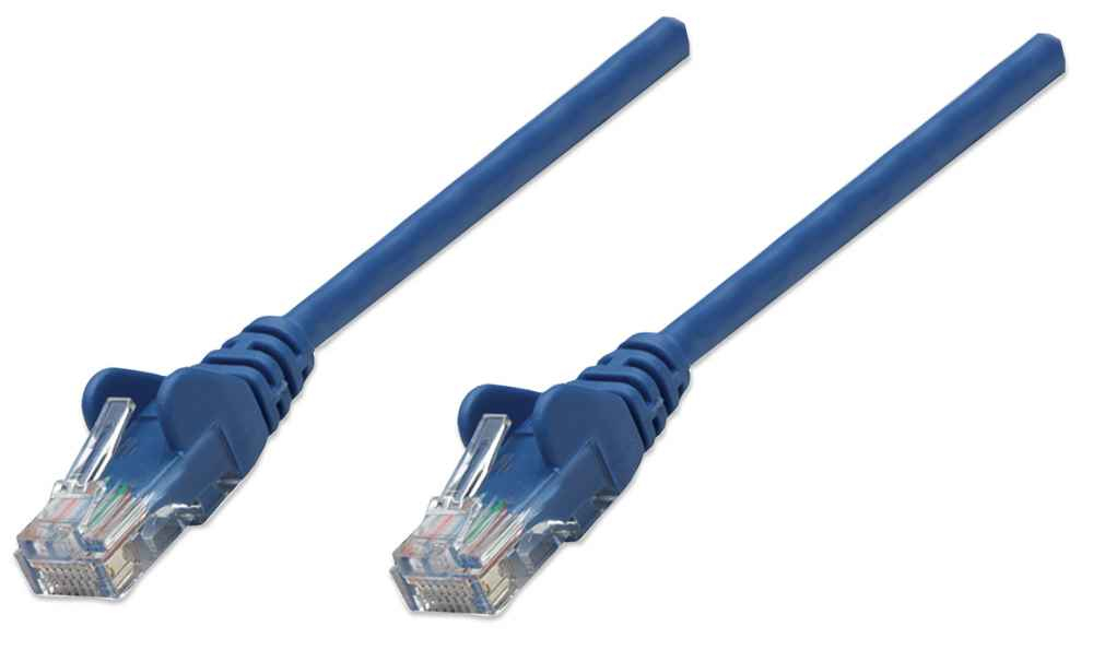 Intellinet Network Patch Cable Cat6 1 m Blue CCA U/UTP PVC RJ45 Gold Plated Contacts Snagless Booted Polybag U/UTP (UTP) RJ-45 Cables & Adapters