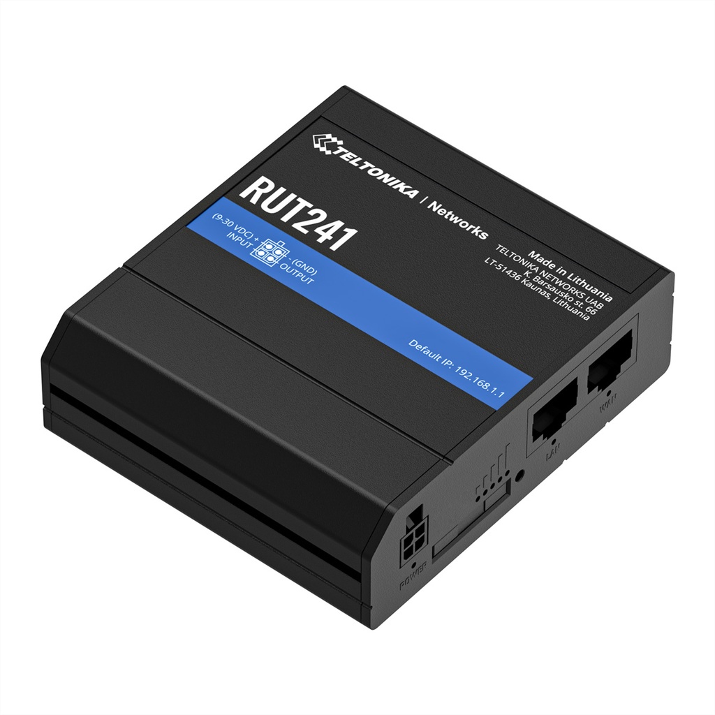 Teltonika RUT241 Cellular network router Black aluminum Plastic DIN-rail Industrial Fast Ethernet Network Equipment