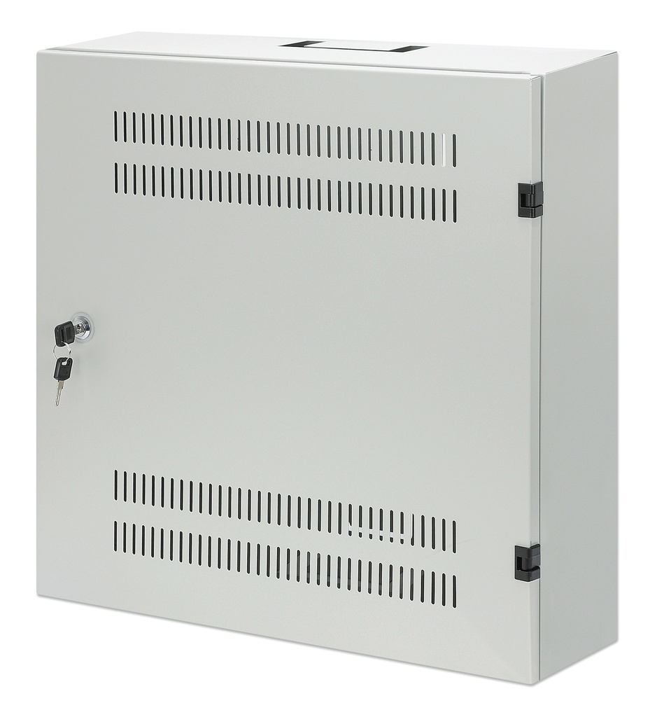 [13680748000] Intellinet Low-Profile 19 inch Wall Mount Cabinet with 4U Horizontal and 2U Vertical Rails Slim Space-saving Enclosure with Only 170 mm (6.7 in.) Depth Ideal for AV Multimedia and Surveillance Applications Assembled Gray RAL 7035 Wall mounted rack 2U/4U Racks