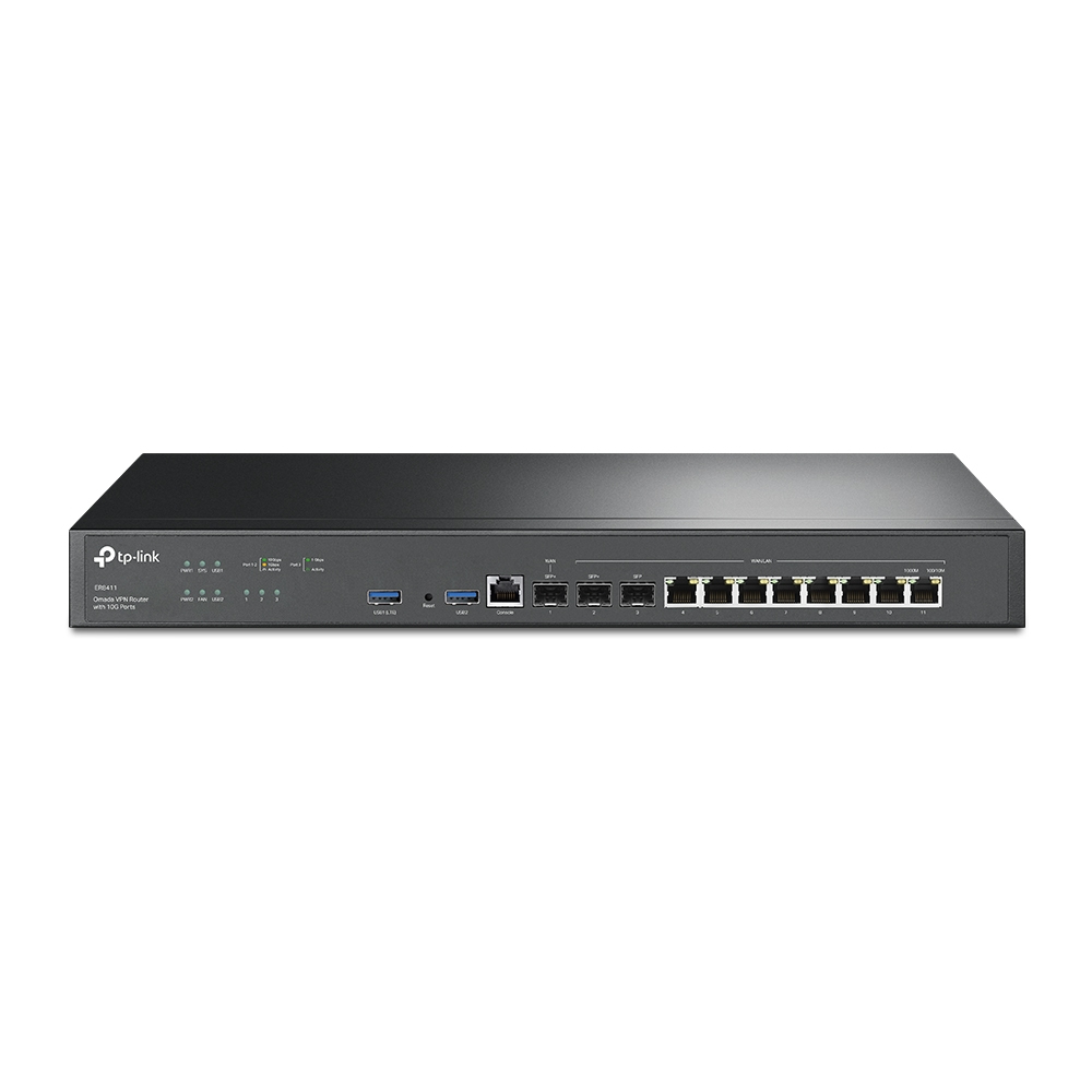 TP-LINK Omada VPN Router with 10G Ports Ethernet WAN Gigabit Ethernet Black Network Equipment