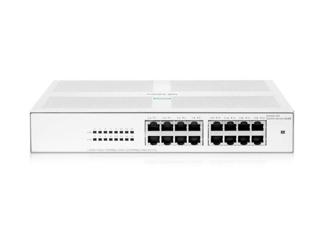 HPE network Aruba Instant On 1430 16G Unmanaged L2 Gigabit Ethernet (10/100/1000) Full duplex Rack mounting 1U Network Equipment