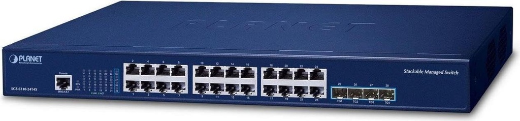 Planet SGS 6310 24T4X Managed Layer 3 Gigabit Ethernet Switch Switch 0.1 GBps Network Equipment